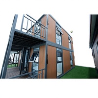 Maison préfabriquée en conteneurs extensibles à deux étages, maison préfabriquée à double aile, conteneurs pliables, mini-maison préfabriquée avec salle de bain complète