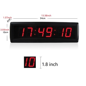 YIZHI kırmızı 1.8 inç 6 haneli elektronik Led ekran dijital saatler ev masası ofis saat geri sayım sayacı kronometre fonksiyonu ile - Product Image 2