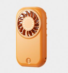 พัดลมคล้องคอสีส้มพร้อมแบตเตอรี่ 3000mAh กำลังไฟ 5W ควบคุมด้วยปุ่มปรับความเร็วลมได้สามระดับ ใช้งานกลางแจ้ง - Product Image 2
