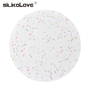 Moule à gâteau antiadhésif en silicone de 5.9 pouces, forme ronde, avec particules de couleur, ustensiles de cuisson, nouveauté - Product Image 4