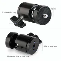 Accessoires pour Go Pro 360 Mini Tête sphérique en métal Vis de fixation 1/4 pouce Support de téléphone portable de haute qualité Durable Portable Trépied Caméra d'action