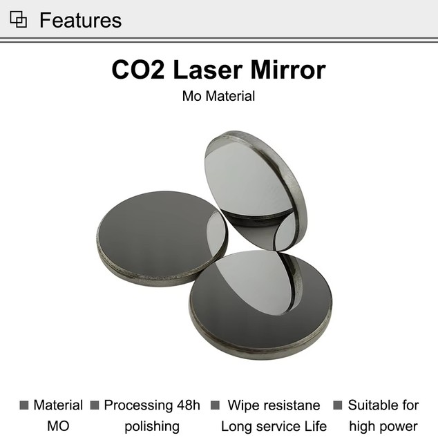 Yongli New 100W CO2 Laser Tube Focus Lens (38.1-101.6mm) Zinc Selenide 10.6um Wavelength 0.1mm Thickness for CO2 Laser
