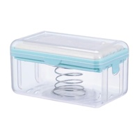 Distributeur de savon multifonctionnel anti-odeur en PP durable avec brosse intégrée, support automatique à ressort pour économiseur de savon, distributeur portable de savon pour lessive
