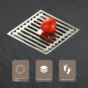 OEM 304 Stainless Steel Anti-Odor Light Luxury Floor Drain Bathroom Square Sewer Dual-Use Device for Washing Machine and Toilet - Product Image 1