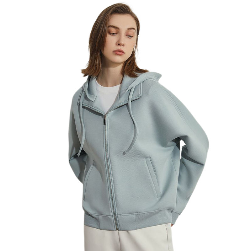 Wholesale Gym Sportswear Blank Zip Up Women Hoodies Sweatshirts Oem Custom Made Private Label