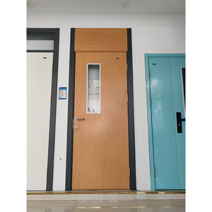 Porta in acciaio con pannello in vetro-moderna porta ignifuga per edifici - Product Image 2