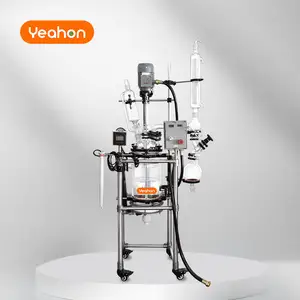 Laboratory PH meter Explosion-proof jacketed glass reactor 10L