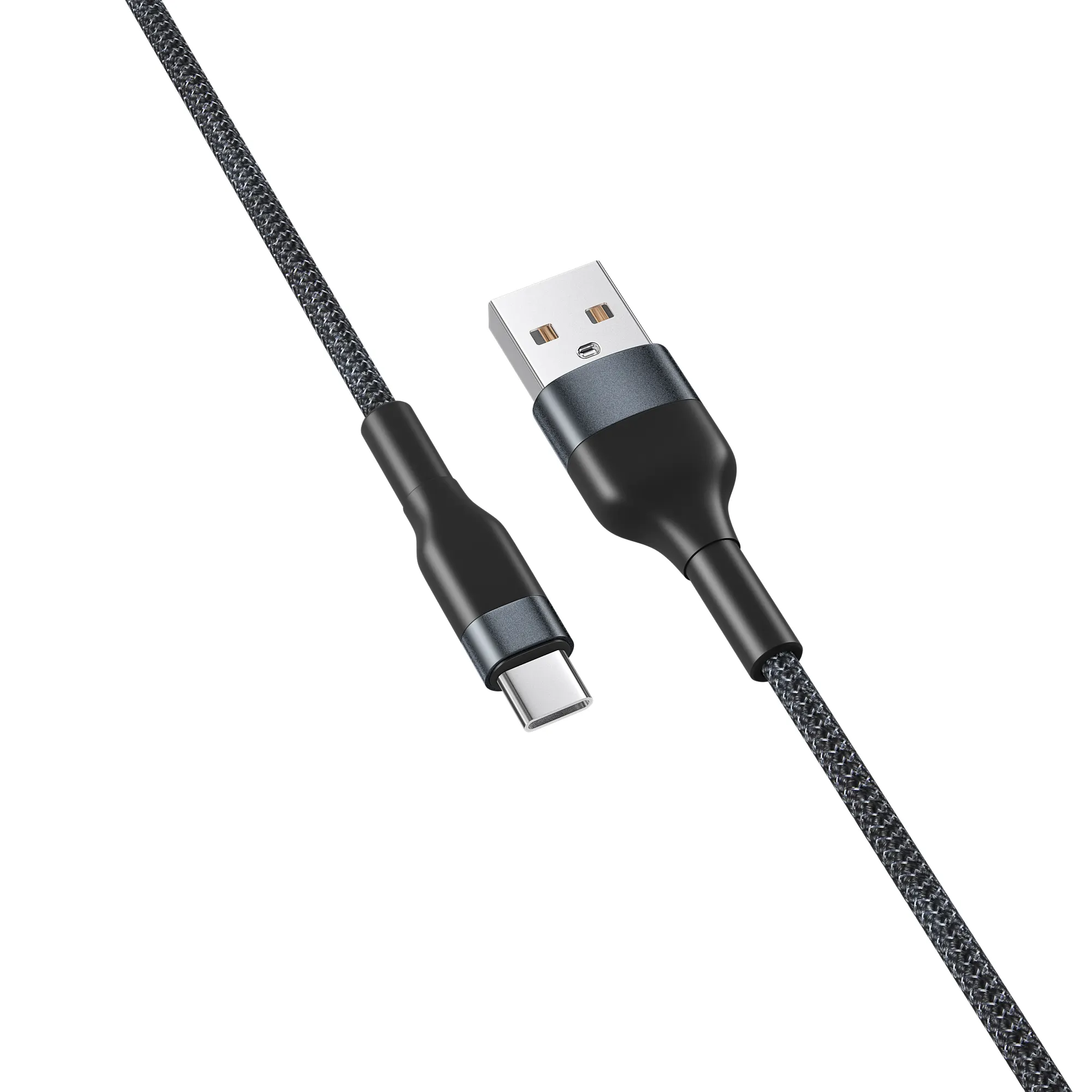 High Quality 0.3M 3A Fast Charging 5V USB C Cable black/grey Aluminum Alloy Shell SR Cover For Android Mobile Phone Type-C Cable