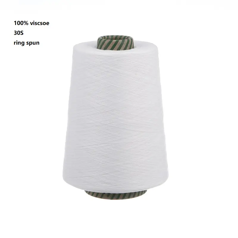 30S/1 100% fil tourné par anneau visqueux pour le tissage et le tricotage