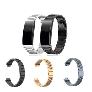Compatible con <span class=keywords><strong>Fitbit</strong></span> <span class=keywords><strong>Inspire</strong></span> / <span class=keywords><strong>Inspire</strong></span> <span class=keywords><strong>HR</strong></span> Correa de <span class=keywords><strong>reloj</strong></span> de metal de acero inoxidable de tres eslabones - Product Image 1