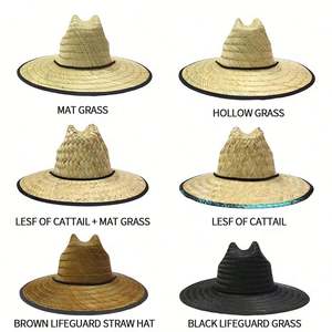 Sombreros de Paja de Guardavidas con Protección Solar para Verano, Sombreros de Paja Naturales con Parche de Logotipo Personalizado, Sombreros de Paja para Surf, Safari, Playa, Panamá - Product Image 5