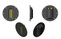 Haut-parleur à ruban Samtronic 100 mm, 4 pouces, 8 ohms, en aluminium, pour home cinéma, design ABS avec chambre arrière