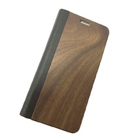 Étuis de téléphone portable en cuir avec design en bois, type portefeuille, prix d'usine, pour iPhone 11 Pro Max 8 8plus XR XS MAX