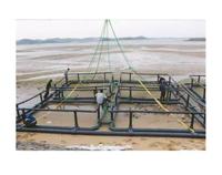 Cage de pêche carrée en Hdpe 6x6m, Cage flottante pour la pêche en rivière ou en lac