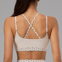 Soutien-gorge de sport respirant à bretelles fines doubles, extensible dans quatre directions, avec maintien élevé pour la gym et le yoga