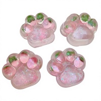 Jouet Squishy Patte de Chat Fraise Anti-Stress Mignon en Forme de Fruit, Jouet Sensoriel pour l'Anxiété et la Relaxation, Unisexe, à partir de 14 ans
