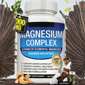 Cápsulas de Glicinato de Magnesio para Adultos, Más Vendidas, para Mejorar la Densidad Ósea y Aliviar el Estrés, 60 Cápsulas por Botella, 2 por Paquete - Product Image 3