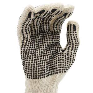 Venta al por mayor de guantes de protección laboral de punto de <span class=keywords><strong>PVC</strong></span> negro de hilo de algodón de calibre 10 para reparación de automóviles - Product Image 3