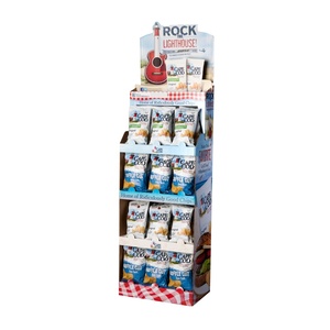 ชั้นวางสินค้าแบบกำหนดเองได้ฟรี ทำจากกระดาษลูกฟูก สำหรับขนมขบเคี้ยวและช็อกโกแลต เพื่อการจัดแสดงสินค้า - Product Image 1