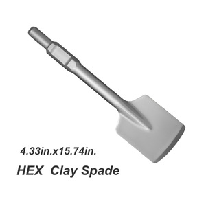 Ciseau à sculpter Dayong de 4,33 po x 15,74 po avec manche en acier 40Cr, tige hexagonale pour carrelage et adhésif, utilisation en jardinage et aménagement paysager - Product Image 5