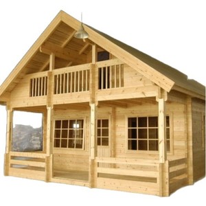 Cabane d'été en bois de style traditionnel, structure en bois naturel, montage facile, utilisation en camping et en extérieur - Product Image 3