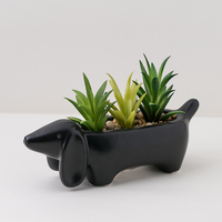 Pots de fleurs décoratives en céramique pour chiens, plantes artificielles, vente en gros, collection