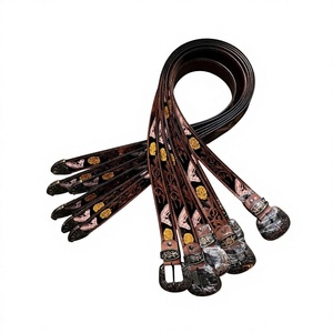 Custom Length Cow Hide Unisex Steel Buckle <b>Belts</b> Custom Logo Printing Eco-Friendly Heavy Duty Durable Waterproof Vintage Solid - Product Image 3