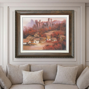 Hecho a mano Zhangjiajie <span class=keywords><strong>Avatar</strong></span> <span class=keywords><strong>paisaje</strong></span> pared arte cinabrio arenisca pintura <span class=keywords><strong>paisaje</strong></span> decoración del hogar ornamento escena ilustraciones - Product Image 4