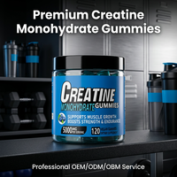 OEM Creatine Monohydrate Gummies Jar untuk Dukungan Latihan Kekuatan dan Binaraga Produsen ODM Label Pribadi