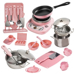Ensemble de cuisine en gros jouets de jeu d'imitation jouets d'intérieur maison bricolage vrai mini cuisinier ustensiles de cuisine <span class=keywords><strong>jouer</strong></span> jouets de cuisine pour filles enfants - Product Image 2
