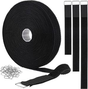 Heavy Duty Eco-Friendly Self-Adhesive Nylon <b>Cable</b> Ties Single Sided Adjustable Reusable Durable Black for <b>Bags</b> & Garments - Product Image 1