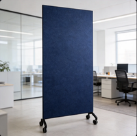 Panneau Acoustique Moderne Autoportant en Polyester, Absorbeur Sonore Roulant pour Hôtels, Studios d'Enregistrement et Salles de Cinéma Maison