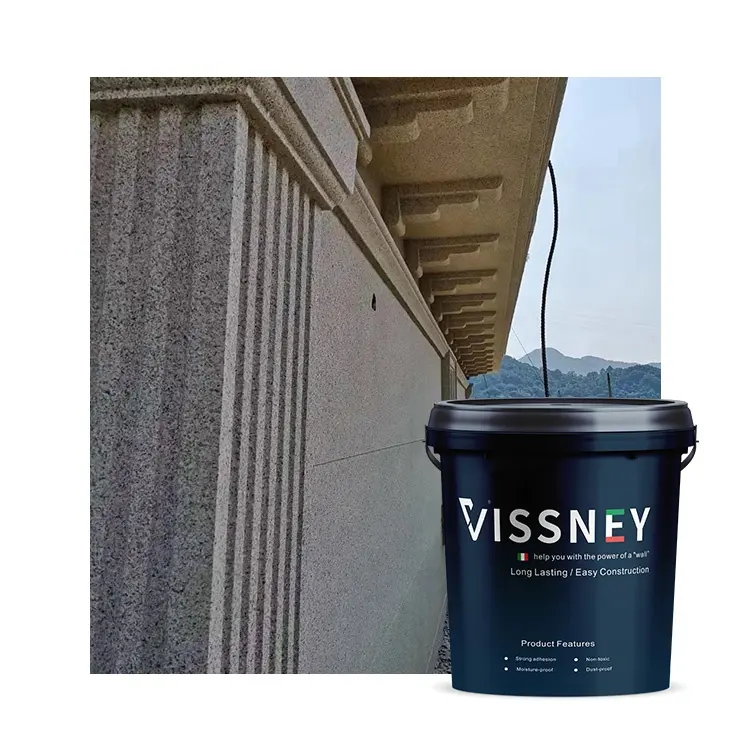 Vissney – peinture au granit, Texture extérieure mate, revêtement mural en Spray de granit élastique