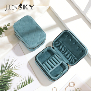 Italian Velvet Mini Travel Jewelry Zipper Pouch – Compact Storage for Rings & <b>Earrings</b> - Product Image 3