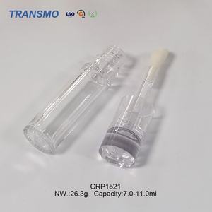 Conteneur de gloss à lèvres rond en PETG transparent personnalisé avec bouchon à vis pour usage cosmétique - pour blush - Product Image 4