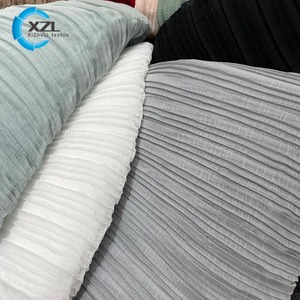 Di alta qualità leggero e traspirante di lusso 100% poliestere Plain Crinkle Crinkle Chiffon tessuto per il vestito - Product Image 2