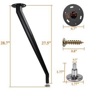 Gambe Regolabili per Tavolo da Pranzo e Ufficio, Set di 4 Gambe Inclinabili in Metallo da 28 Pollici per Tavolo da Caffè, Uso Interno ed Esterno - Product Image 3