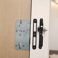 Serrure de porte à mortaise de sécurité YIGE YG-8530 en acier inoxydable noir, avec loquet magnétique et poignée pour portes en bois – Vente directe usine
