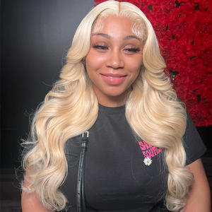 Peluca de <span class=keywords><strong>Cabello</strong></span> Humano Virgen con Frente de Encaje, Ondulado, Color <span class=keywords><strong>Rosa</strong></span> <span class=keywords><strong>Pastel</strong></span> Claro, 13X6 13X4, Sin Pegamento, Pre-Arrancada, 613, Venta al Por Mayor - Product Image 4