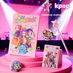 Set de Papelería K-POP Demon Hunters, Lindo Juego de Cuaderno y Bolígrafo con Diseño de Varita Mágica de Dibujos Animados, Artículos Escolares al por Mayor para Niños y Adolescentes - Product Image 4