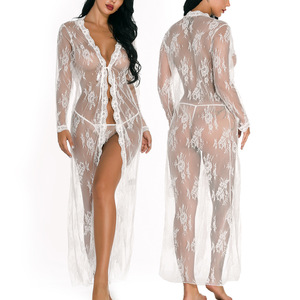 Biancheria intima da notte in pizzo da donna molti colori per scegliere cintura lunga con perizoma - Product Image 3