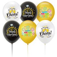 Décorations de fête du Nouvel An 2027, ballons du Nouvel An, arrangement de scène du réveillon du Nouvel An, ballons en latex