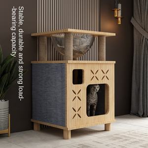 BRIO Support <span class=keywords><strong>d</strong></span>'escalade et nid pour <span class=keywords><strong>chien</strong></span> en bois massif Écologique Petite race Convient toutes les saisons Utiliser un design compact pour les petits appartements - Product Image 2