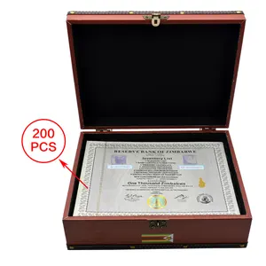 200 pcs One Thousand Zimbabwe Banknote Certificate Paper 509 ONE GOOGOL CONTAINERS One Myrillion Containers 10^30003 In Box Gift