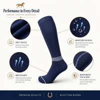 Chaussettes d'équitation mi-hautes personnalisées pour adultes et jeunes, respirantes en coton, à compression, pour l'automne, avec logo personnalisé