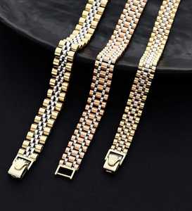 Premium <b>Stainless</b> <b>Steel</b> Watch Strap Design Bangles Stylish Two-Tone <b>Bracelet</b> for Unisex Fashion Accessory - Product Image 1