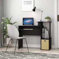 Bureau d'ordinateur simple noir à la mode multifonctionnel et pliable pour le bureau à domicile et diverses scènes avec fonction de refroidissement