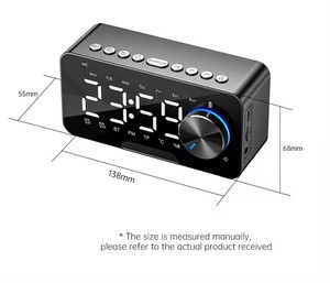 <span class=keywords><strong>2025</strong></span> biểu tượng tùy chỉnh Đồng hồ bàn P5 với BT Loa kỹ thuật số LED ánh sáng bàn & bảng FM Đài phát thanh đồng hồ báo thức điện tử lịch loa - Product Image 5