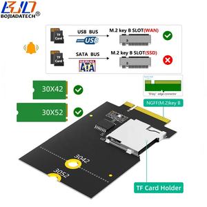 Werks großhandel Einzel-TF-Karten halter an NGFF <span class=keywords><strong>M</strong></span>.2 B-Key-Schnitts telle adapter karte auf Lager - Product Image 2
