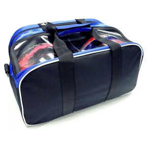 Bolsa de Bolos para 2 Bolas con Ruedas y Compartimento para Zapatos, con Múltiples Bolsillos, Bolsa de Bolos Deportiva de Nailon - Product Image 6
